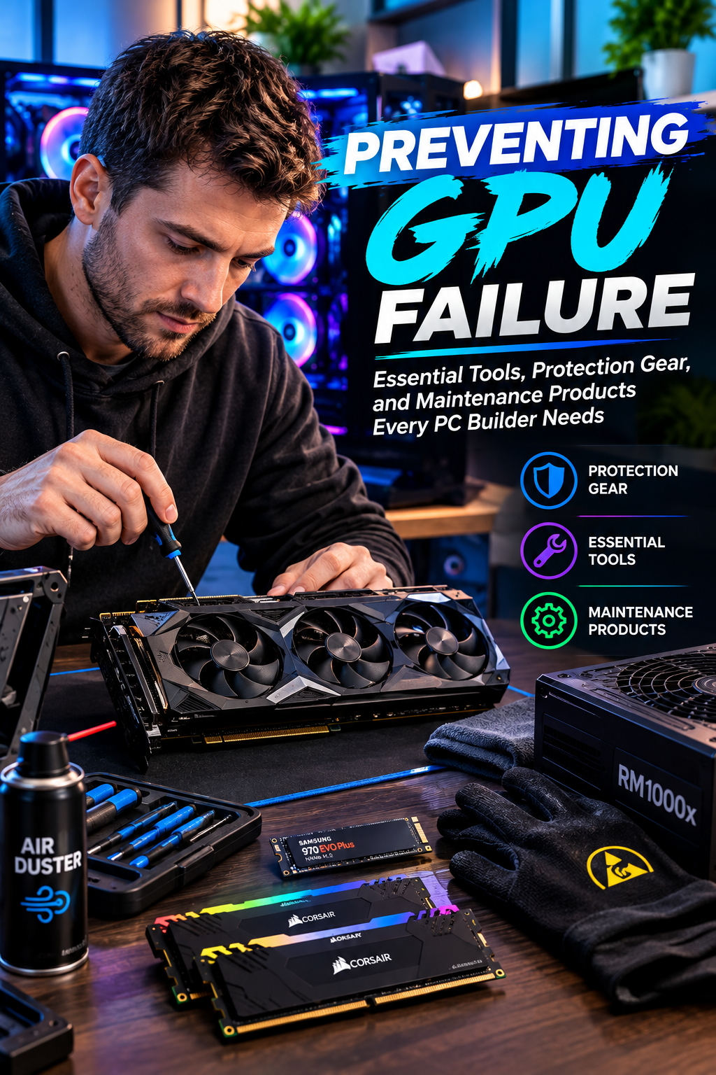 Preventing GPU Failure:Essential Tools, Protection Gear, and Maintenance Products Every PC Builder Needs