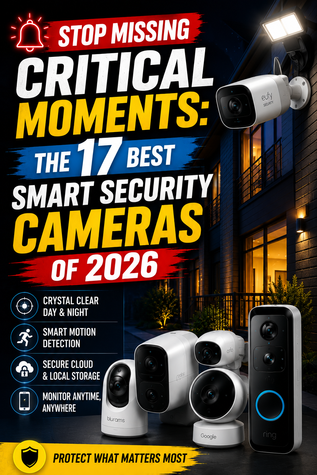 Stop Missing Critical Moments: The 17 Best Smart Security Cameras of 2026