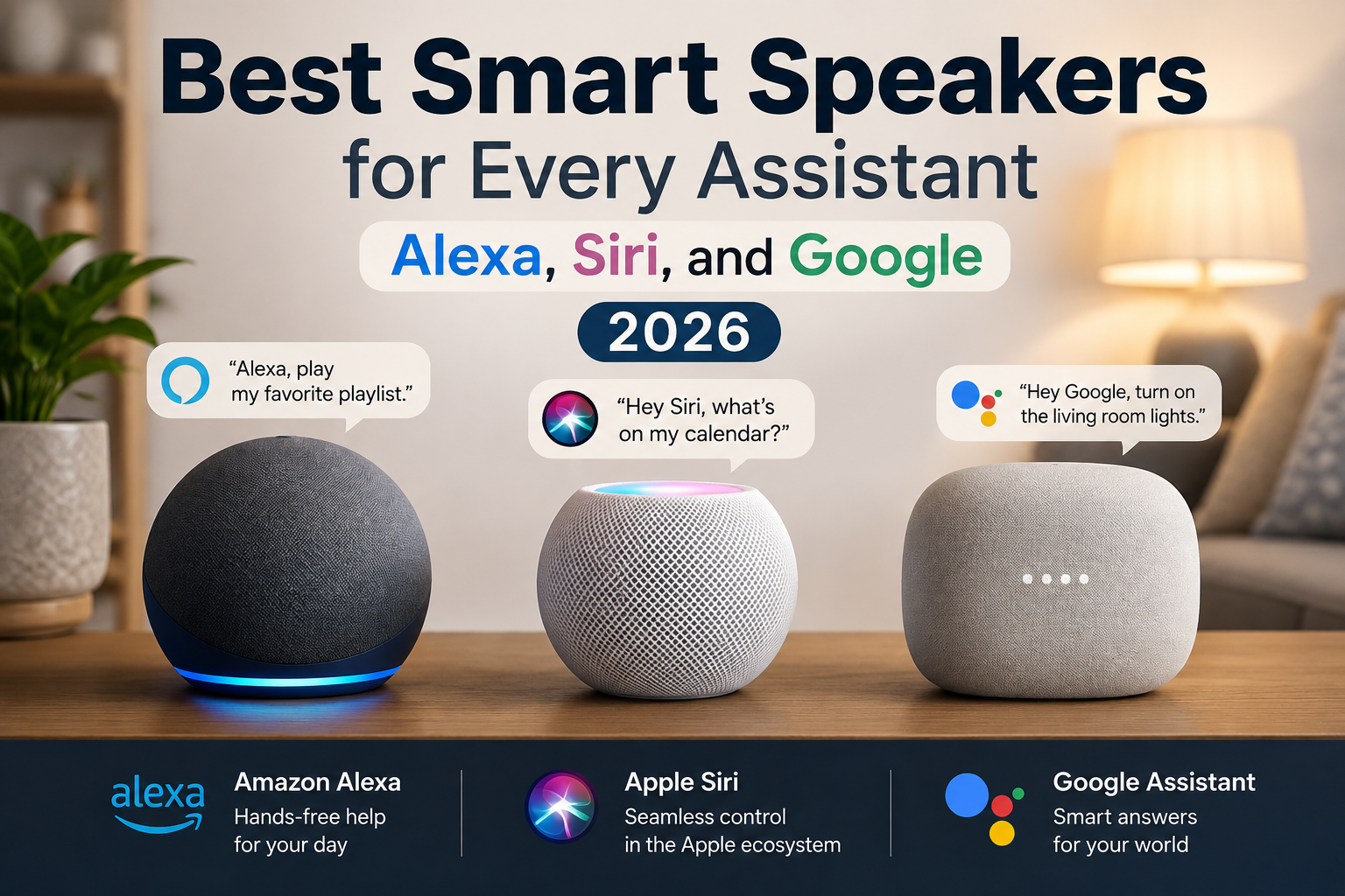 Best Smart Speakers for Every Assistant (Alexa, Siri, and Google) 2026
