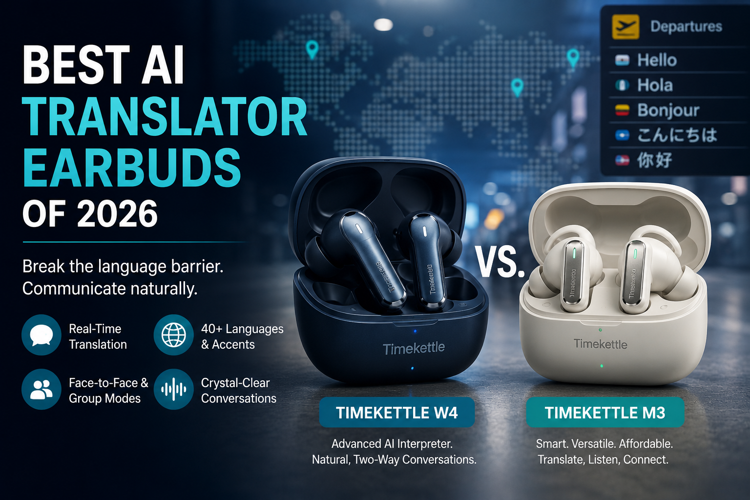 Break the Language Barrier: Best AI Translator Earbuds of 2026 — Timekettle W4 vs. M3